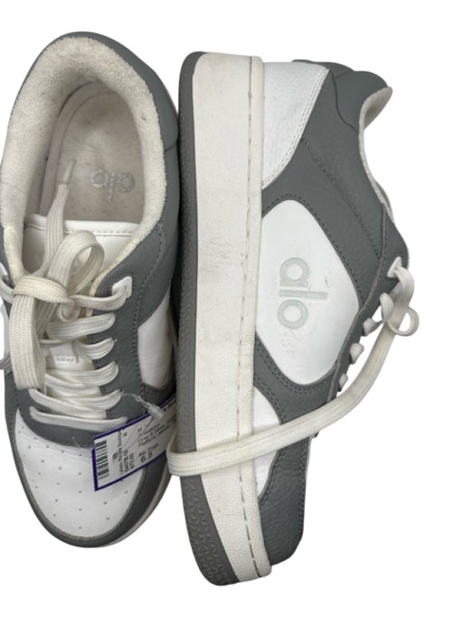 Alo Yoga Shoe Size 6.5 Gray & White Rubber White laces Platform Sneakers Gray & White / 6.5