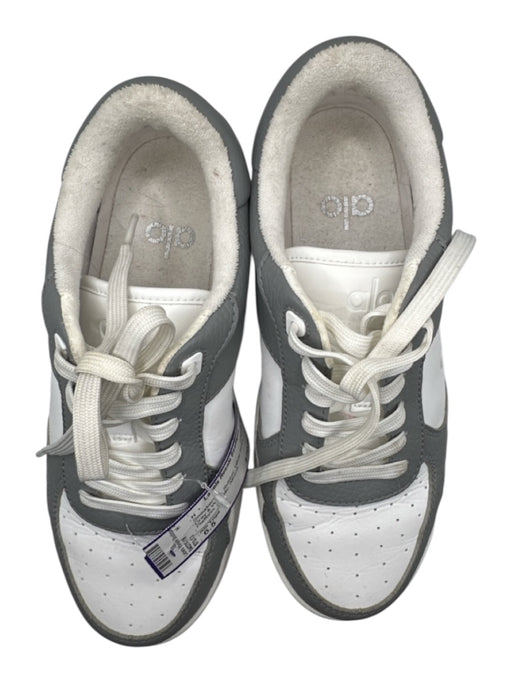 Alo Yoga Shoe Size 6.5 Gray & White Rubber White laces Platform Sneakers Gray & White / 6.5