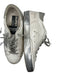 Golden Goose Shoe Size 36 White & Silver Canvas Distressed Gray laces Sneakers White & Silver / 36