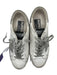 Golden Goose Shoe Size 36 White & Silver Canvas Distressed Gray laces Sneakers White & Silver / 36
