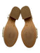 Vince Camuto Shoe Size 7.5 Tan Textile Ankle Buckle Open Toe Block Heel Sandals Tan / 7.5