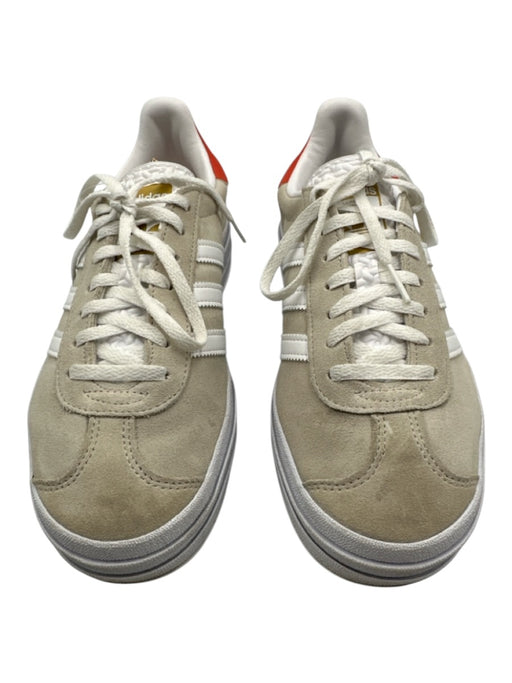 Adidas Shoe Size 7.5 Beige & White Synthetic Lace Up Platform Shoes Beige & White / 7.5