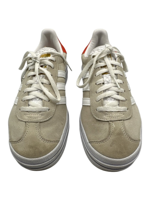 Adidas Shoe Size 7.5 Beige & White Synthetic Lace Up Platform Shoes Beige & White / 7.5