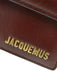 Jacquemus Dark Brown Calfskin Leather Magnetic Closure Crossbody Structured Bag Dark Brown / L