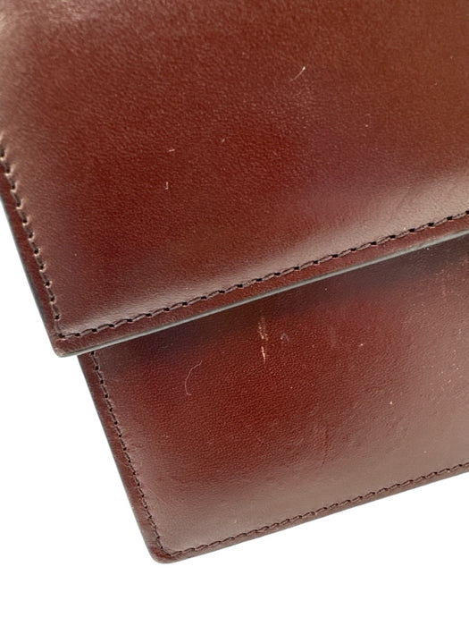 Jacquemus Dark Brown Calfskin Leather Magnetic Closure Crossbody Structured Bag Dark Brown / L