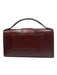 Jacquemus Dark Brown Calfskin Leather Magnetic Closure Crossbody Structured Bag Dark Brown / L