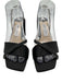 Jimmy Choo Shoe Size 37.5 Black Textile Block Heel Square Toe Open Toe Sandals Black / 37.5