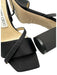 Jimmy Choo Shoe Size 37.5 Black Textile Block Heel Square Toe Open Toe Sandals Black / 37.5