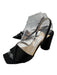 Jimmy Choo Shoe Size 37.5 Black Textile Block Heel Square Toe Open Toe Sandals Black / 37.5