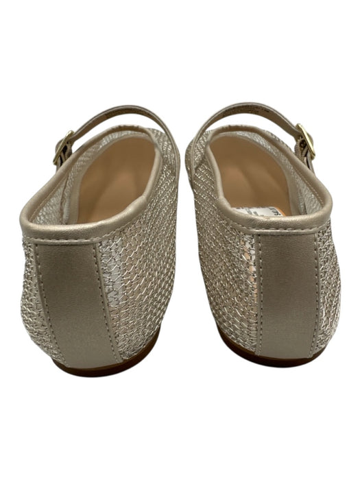Steve Madden Shoe Size 7.5 Silver Synthetic Mesh Ankle Buckle Almond Toe Shoes Silver / 7.5