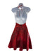Saint Laurent Paris Size 42 Red Silk Blend Halter Leopard Zip Back Mini Dress Red / 42