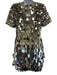 Jonathan Simkhai Size 6 Silver Nylon Zip Back Zip Back Embellished Mini Dress Silver / 6