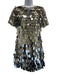 Jonathan Simkhai Size 6 Silver Nylon Zip Back Zip Back Embellished Mini Dress Silver / 6
