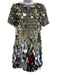 Jonathan Simkhai Size 6 Silver Nylon Zip Back Zip Back Embellished Mini Dress Silver / 6