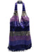 Lovers + Friends Size M Purple & Silver Poly Blend Sequined Feather Hem Dress Purple & Silver / M