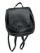 Portland Leather Black Leather Front Flap Backpack Bag Black / M