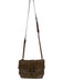 Dooney & Bourke Brown Leather Toggle Crossbody Red Interior Satchel Purse Brown