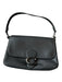 Coach Black Leather Suede Interior Black Hardware Magnetic Close Purse Black