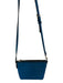 Coach Blue Vegan Leather Gold hardware Outer Pocket Crossbody Purse Blue