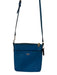 Coach Blue Vegan Leather Gold hardware Outer Pocket Crossbody Purse Blue