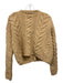 J. Crew Size M Tan Wool Button Up Cable Knit Cardigan Sweater Tan / M