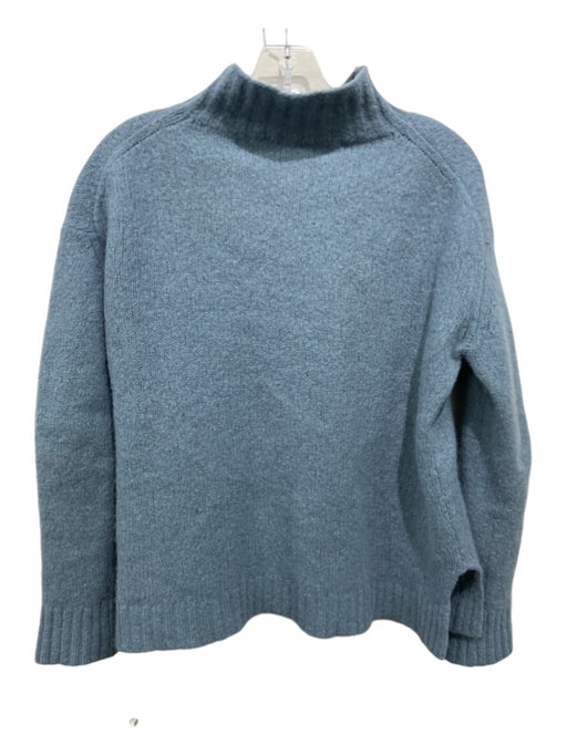 Jenni Kayne Size S Light Blue Polyamide & Alpaca Long Sleeve Mock Neck Sweater Light Blue / S