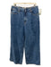 Slvrlake Size 30 Medium Wash Cotton Denim Raw Edge High Rise Wide Leg Jeans Medium Wash / 30