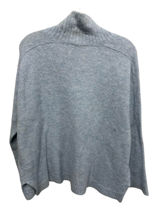 Wrap Size 14 Light Blue Baby Alpaca Blend Turleneck Knit Long Sleeve Sweater Light Blue / 14