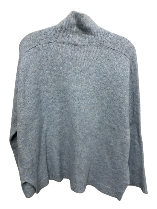 Wrap Size 14 Light Blue Baby Alpaca Blend Turleneck Knit Long Sleeve Sweater Light Blue / 14