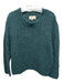 Charlie Joe Size S Green Wool Blend Wide Neck Knit Long Sleeve Sweater Green / S