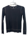 Theory Size S Black Wool Round Neck Long Sleeve Button Shoulder Knit Sweater Black / S