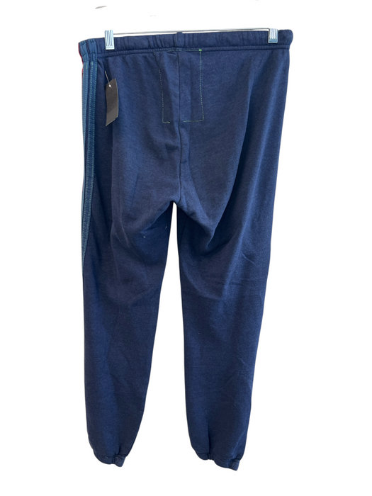 Aviator Nation Size M Blue Cotton Blend Elastic Waist Rainbow Stripe Sweatpants Blue / M