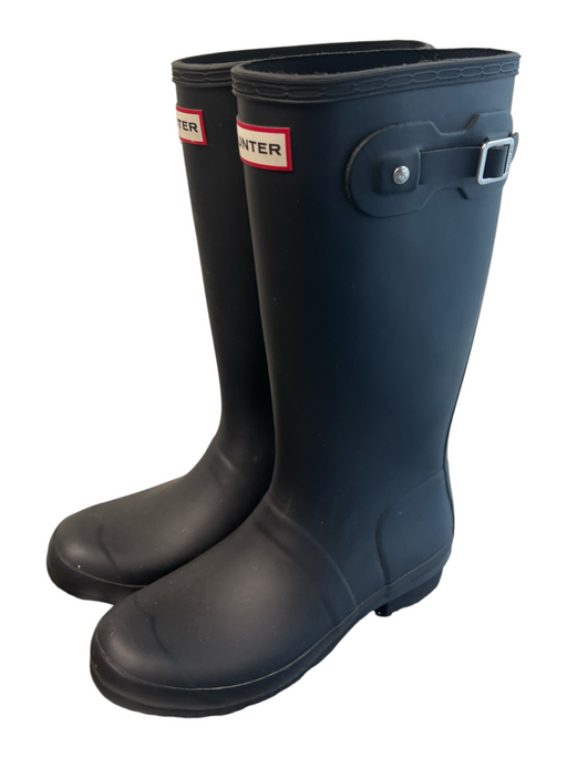 Hunter Shoe Size 37 Black Rubber Round Toe Below Knee Buckle Detail Boots Black / 37
