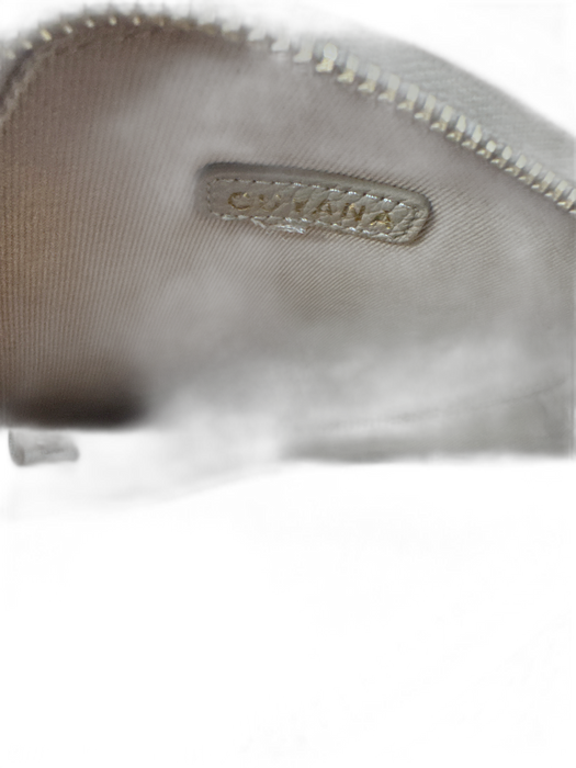 Cuyana Taupe Grained Leather Circle Gold Hardware Adjustable Strap Crossbody Bag Taupe / Small