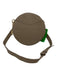 Cuyana Taupe Grained Leather Circle Gold Hardware Adjustable Strap Crossbody Bag Taupe / Small