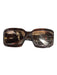 Chanel Brown Acetate light amber lenses Squarish Logo Case Sunglasses Brown