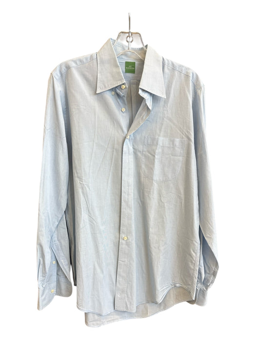 Sid Mashburn Size M Light Blue & White Cotton Button Down Men's Shirt M