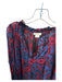 Shoshanna Size S Blue & Red Viscose Long Sleeve Botanical Top Blue & Red / S