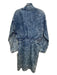 Joni Blair Size 13 Blue Cotton Acid Wash Full Front Zip Front Pocket Dress Blue / 13