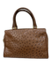 Donna Elissa Brown Ostrich Leather Zip Shoulder Bag Brown / Medium