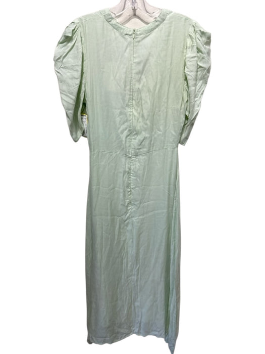 Anna Cate Size M Seafoam Green Cotton & Silk Short Sleeve Gathered Bodice Dress Seafoam Green / M