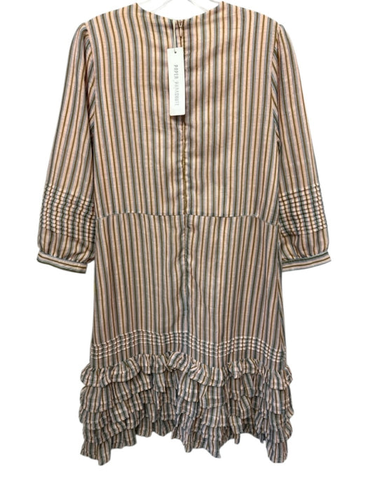 Paper Parachute Size M Pink, Green, Blue Polyester Pintuck Details Stripe Dress Pink, Green, Blue / M