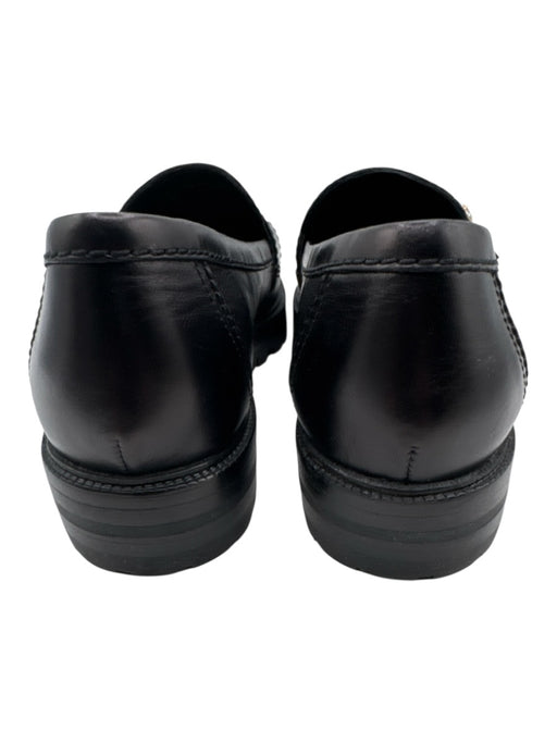 Kate Spade Shoe Size 8.5 Black Leather Crystal Embellished Almond Toe Loafers Black / 8.5