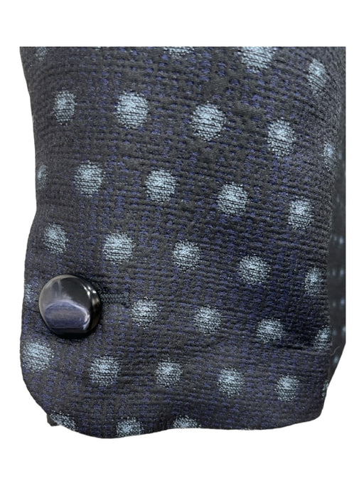 Armani Collezioni Size 8 Navy Polyester Blend Blazer Dotted Pockets Jacket Navy / 8