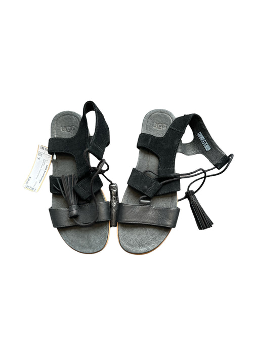 Ugg Shoe Size 7 Black Suede Tassels Sandals Black / 7