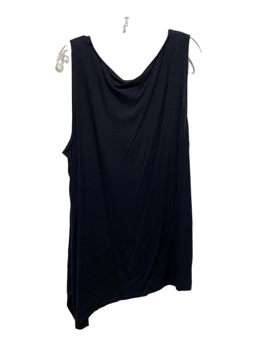 Eileen Fisher Size 3X Black Viscose Blend Sleeveless Tunic Top Black / 3X
