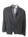 Emma Jones Size 14 Black & Silver Polyester Pinstripe Suit One Button Jacket Black & Silver / 14