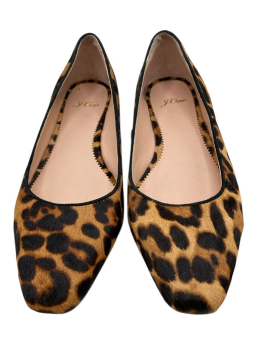 J Crew Shoe Size 9.5 Beige, Brown, Black Pony Hair Pointed Square Toe Flats Beige, Brown, Black / 9.5