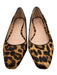 J Crew Shoe Size 9.5 Beige, Brown, Black Pony Hair Pointed Square Toe Flats Beige, Brown, Black / 9.5
