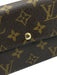 Louis Vuitton Brown Coated Canvas & Leather Monogram Snap Button Close Wallets Brown